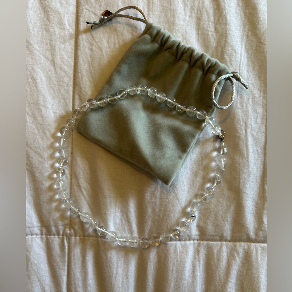 Elegant Clear Quartz Crystal Beaded Necklace
